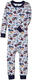 Gerber Construction Trucks Cotton PJs Unionsuit, Light Blue, 24 Months