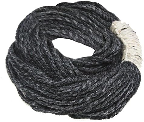 Handmade in the USA "Bora" Alpaca/Acrylic Scarf by Aria Handmade (Charcoal Grey)