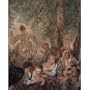 Antoine Watteau (The Shepherd (F�tes Galantes), detail) Art Poster Print - 13x19