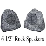New 6.5 Woofers Outdoor Garden Waterproof Granite Rock Patio Speaker Pair 2R6G