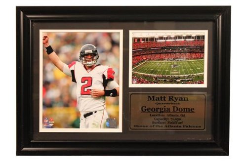 Matt Ryan Atlanta Falcons 12x18 Photo Stat Frame - Framed NFL Photos, Plaques and Collages