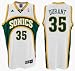 Search : Kevin Durant Seattle Supersonics #35 Swingman Adidas NBA Basketball Jersey (Home White)