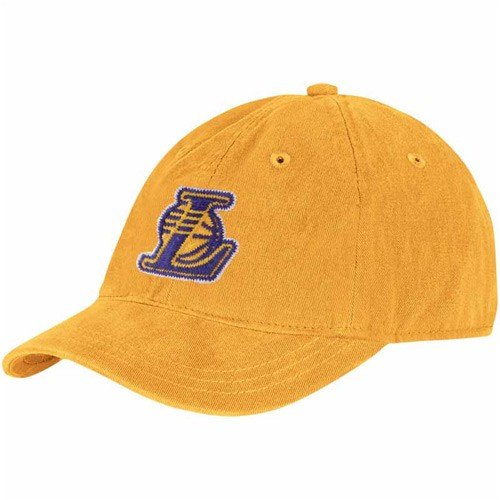 adidas Los Angeles Lakers Ladies Gold Basic Logo Adjustable Slouch Hat