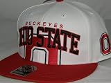 NCAA Men's Ohio State Buckeyes Blockhouse Snapback Cap (White, OSFA)