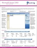 Microsoft Access 2003 Quick Reference Card - Handy Durable Tri-Fold MS Access 2003 Tip & Tricks Guide. 6 Total Pages. Stores Easily. Ultimate Reference for Shortcuts, Tips & Cheats for MS Access 2003 data base software. (Software Quick Reference Cards)
