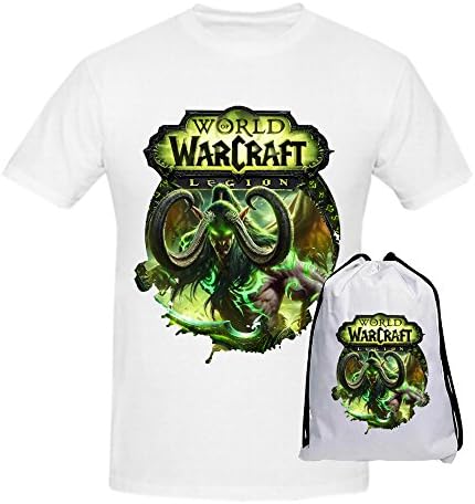 WOW Legion 2016 Video Game Cover Mens O Neck T-shirts White