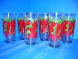 CHILI PEPPER 16oz. Tumblers glass Set of 6 NEW