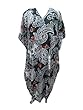 Loungewear Kaftan Black Paisley Print Beach Cover Up Caftan