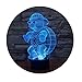 SOKOS Nightlight, 3D visualization Illusion Multi-colored Change USB Touch Button LED Desk Lamp, Table Light for Room Decorative or Gifts for Friends/Kids (Turtle)