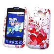 LG Optimus S LS670 (Sprint) Snap On Protector Hard Case "Red Hearts" Design
