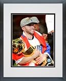 Jose Juan Barea Dallas Mavericks - NBA Framed and Matted Photo - 2011 NBA Finals Trophy - 16x20 Photo