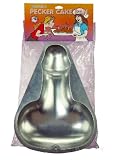Pipedream Products Jumbo Pecker Cake Pan 14-Inch, Silver