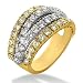 Leo Pizzo 18kt Two Tone Gold White and Yellow Diamond Ring (3.43 ct. tw.)