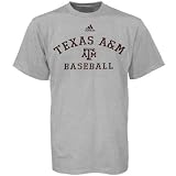 adidas Texas A&M Aggies Ash Baseball Practice T-shirt