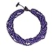 NOVICA Artisan Handmade Wood Torsade Necklace Purple Beaded Jewelry No Stone Recycled Thailand Nature Eco Friendly [19 in min L x 20.5 in max L x 1 in W] ' Nan Belle'
