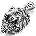 Men's Stainless Steel Pendant Necklace Silver Lion Punk -with 23 inch Chain