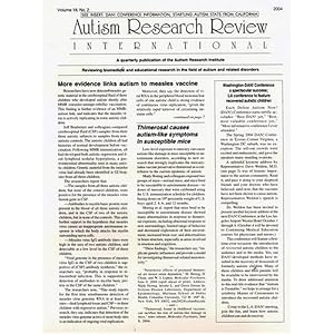 Autism Research Review International by