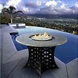 California Outdoor Concepts 401C-BK-FP-PEB LaCosta-Black-Fire Pit-Gas Logs-Pebble-LP Gas
