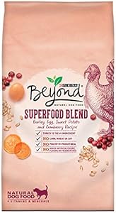 Purina Beyond Dry Dog Food, Superfood Blend, Barley Sweet Potato and Cranberry Recipe, 14.5-Pound Bag, Pack of 1 Purina Beyond Dry Dog Food, Superfood Blend, Barley Sweet Potato and Cranberry Recipe, 14.5-Pound Bag, Pack of 1