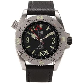 ESQ by Movado Men's Squadron Compass Black Leather Strap Watch #07301124
