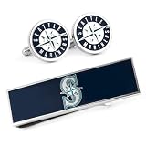 Seattle Mariners Cufflinks and Money Clip Gift Set-CLI-PD-MAR-CM