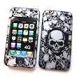 Apple iPhone 4 Rubberized Snap-On Protector Hard Case Image Cover "Skullerific" Design