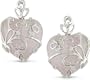 Silver 13-1/10ct Rose Quartz and Topaz Earrings