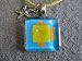 Square Glass Tile Pendant Necklace Jewelry Wearable Art Box Fish Unique Design By Atlantic Seaboard Trading Co.