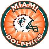 Miami Dolphins Absorbent Stoneware Coasters with Matching Collectible Tin