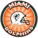 Miami Dolphins Absorbent Stoneware Coasters with Matching Collectible Tin