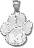 Missouri Tigers Solid Sterling Silver ''M'' Paw Giant Pendant