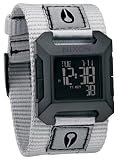 Nixon The Block Men's Polycarbonate Case Gray Fabric Cuff Strap Quartz Watch A595-043