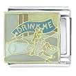 Pugster Alice In Wonderland Drink Me Italian Charms Bracelet Link