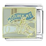 Alice In Wonderland Drink Me Italian Charms Bracelet Link