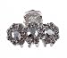 Hair Clip - H6- Crystal Flowers - Sm Size (1"x 3/4") ~ Hematite (Gunmetal Gray / Grey)