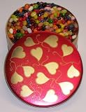Gourmet Food : Scott's Cakes Assorted Mix Jelly Belly Jelly Beans in a Heart Tin