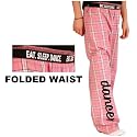 Plaid Flannel Pant Pink/Black Adult Small