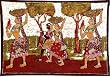 ShalinCraft India Art Batik Paintings Wax on Cloth 36 x 52 inches (batik538)