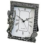 Antique Pewter Design Tennis Desk Clock