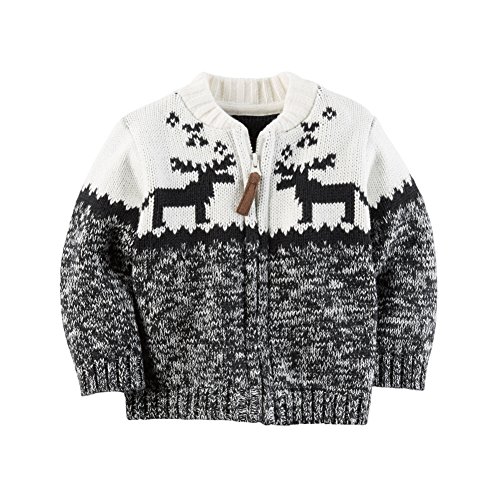 Carters Baby Boys Holiday Fair Isle Cardigan Black