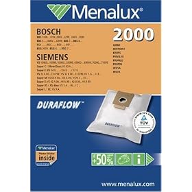 Menalux by Electrolux  2000 Pack of 5 Synthetic material Dustbags & 1 micro filter to cut