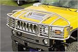 RealWheels Over-The-Hood Wrap Around Brush Guard with Inserts - Stainless, for the 2003 Hummer H2