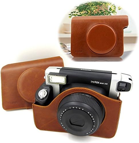 Fujifilm Instax Wide 300 Camera Case --Instant Film Camera Accessories Bundles with Soft PU Leather by Minoniso(Brown)
