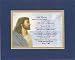 Personalized Touching and Heartfelt Poem for Baptism - The Gift of Baptism Poem on 11 x 14 inches Double Beveled Matting (Blue On Gold)