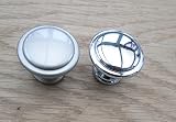 IRONMONGERY WORLDﾂｮ MODERN ROUND RIMMED FLAT KITCHEN CUPBOARD CABINET DRAWER DOOR KNOB HANDLE (SATIN