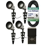 Moonrays 95656 Low Voltage Metal Floodlight Kit with Power Pack
