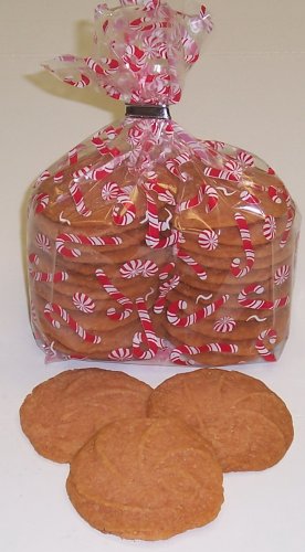 Scott's Cakes 1 lb. Raspberry Shortbread Cookies in a Candy Cane Bag by Raspberry Candy