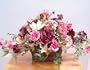 Home Decor Silk Floral - Mauve and Burgundy Centerpiece