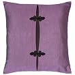Decorative Handmade Vintage Lavender & Black Thai Silk Cushion Cover / Pillow Sham