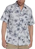 Caribbean Joe Men's Balmy Island Short Sleeve Shirt,Atmosphere,Large